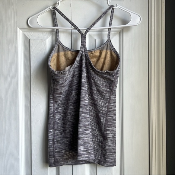 #5 Lululemon gray power Y tank size 4 - Picture 3 of 6